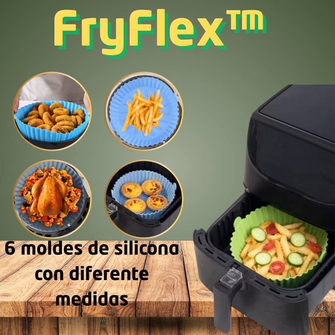 FryFlex™ - 6 Moldes Silicona para Air Fryer