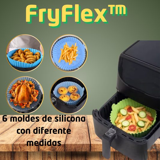 FryFlex™ - 6 Moldes Silicona para Air Fryer